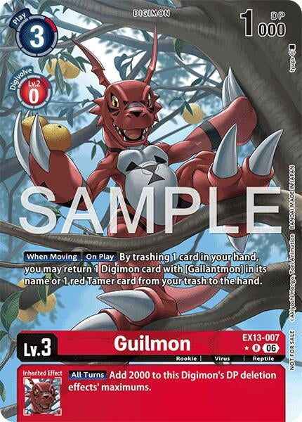 Image for Guilmon (Extended Art) [EX13-007 R] (EX-13) - Digimon Card Game