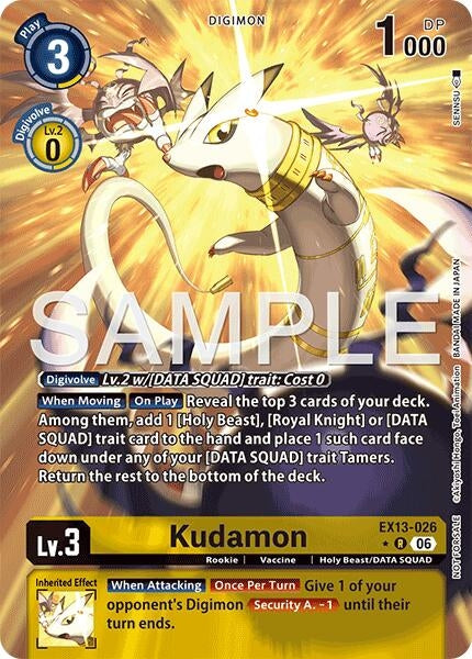 Image for Kudamon (Extended Art) [EX13-026 R] (EX-13) - Digimon Card Game