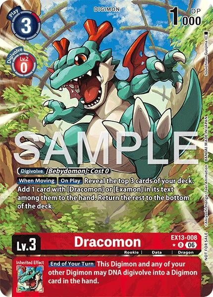 Image for Dracomon (Extended Art) [EX13-008 R] (EX-13) - Digimon Card Game