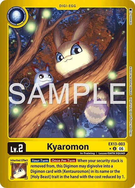 Image for Kyaromon (Limited Foil) [EX13-003 U] (EX-13) - Digimon Card Game