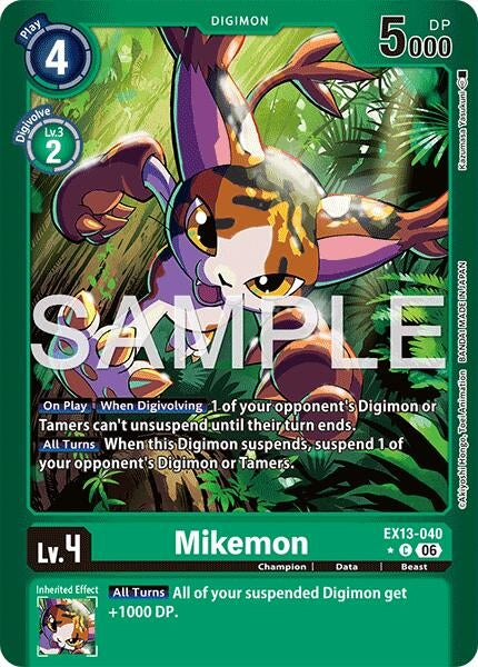 Image for Mikemon (Limited Foil) [EX13-040 C] (EX-13) - Digimon Card Game