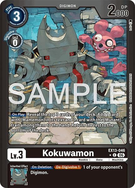 Image for Kokuwamon (Limited Foil) [EX13-046 C] (EX-13) - Digimon Card Game
