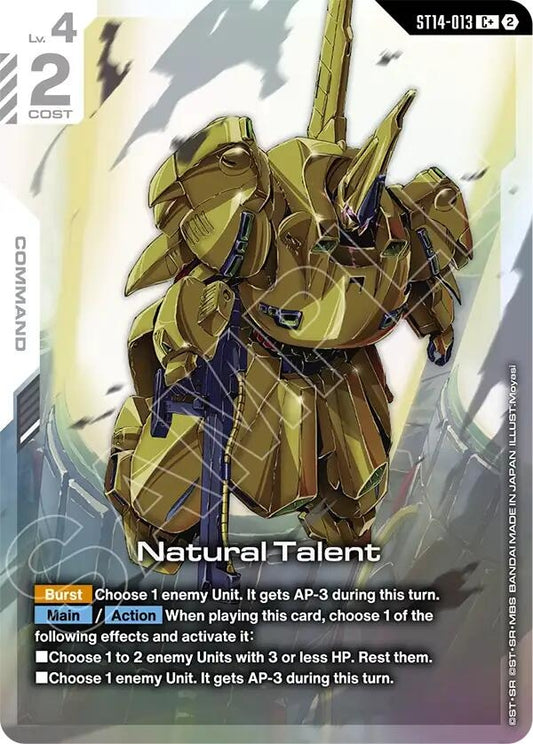 Image for Natural Talent (C+) [ST14-013] (ST14) - Gundam Card Game