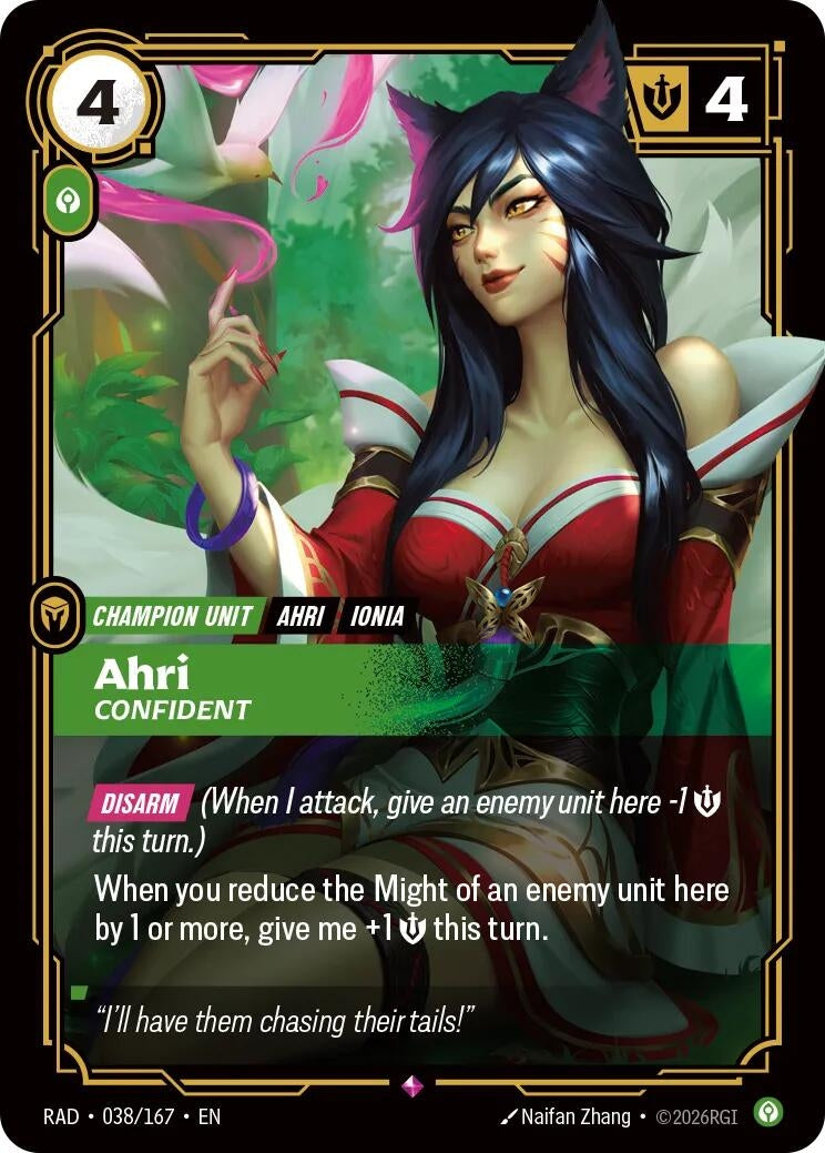 Image for Ahri, Confident [038/167] (RAD) - Riftbound: League of Legends Trading Card Game