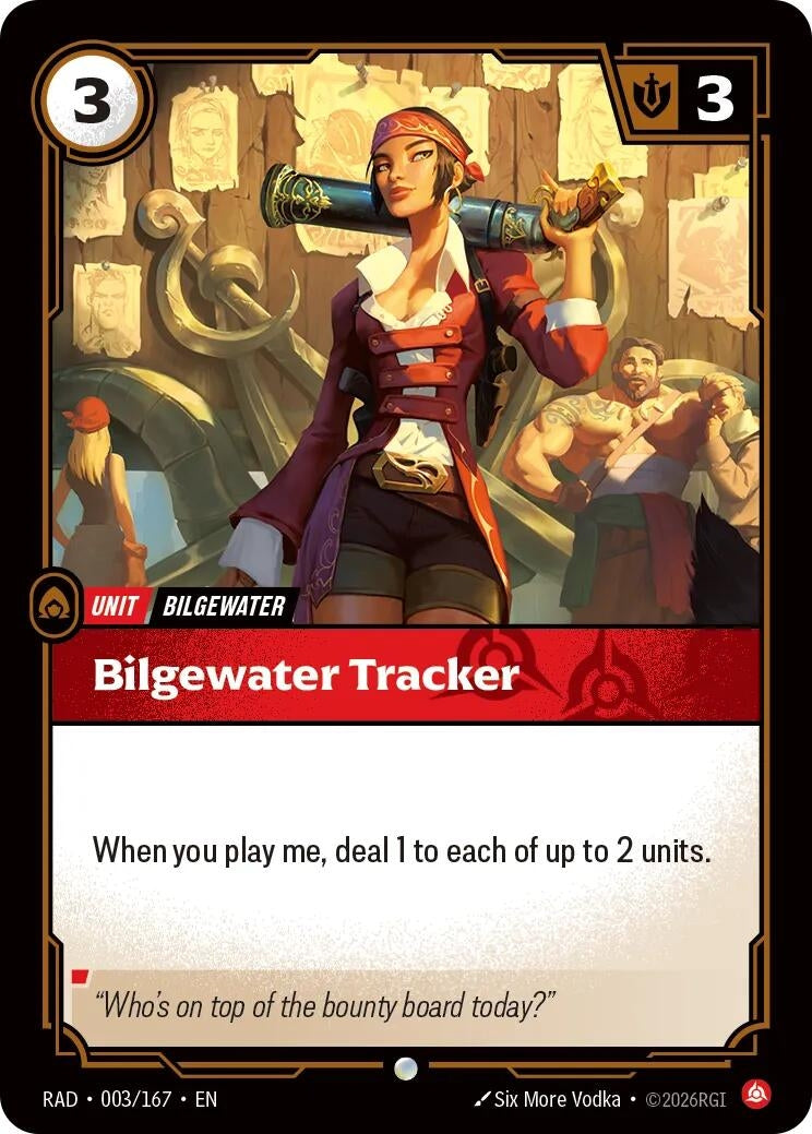 Image for Bilgewater Tracker [003/167] (RAD) - Riftbound: League of Legends Trading Card Game