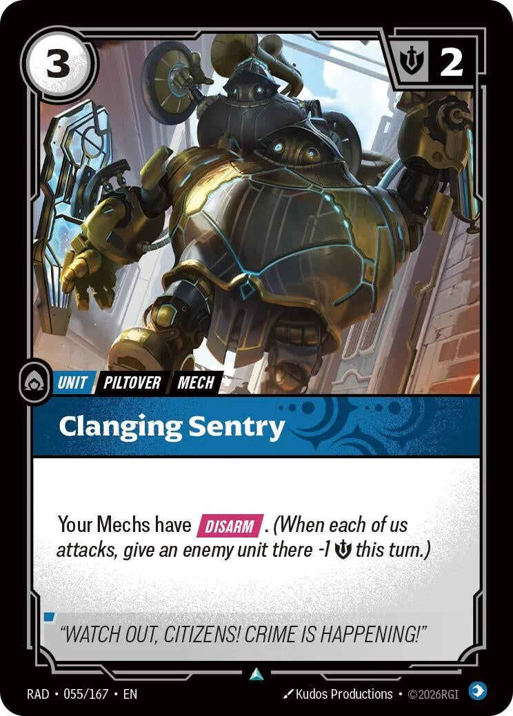 Image for Clanging Sentry [055/167] (RAD) - Riftbound: League of Legends Trading Card Game