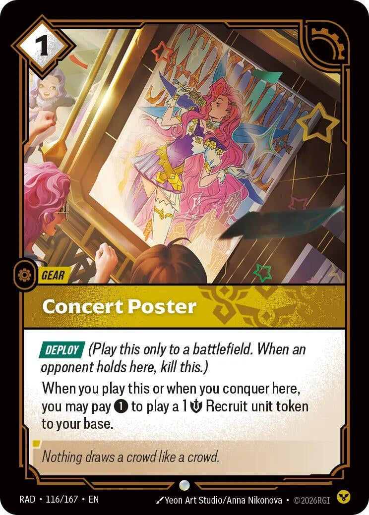Image for Concert Poster [116/167] (RAD) - Riftbound: League of Legends Trading Card Game