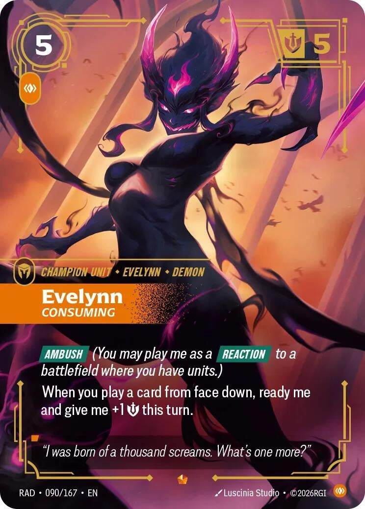 Image for Evelynn, Consuming [090/167] (RAD) - Riftbound: League of Legends Trading Card Game