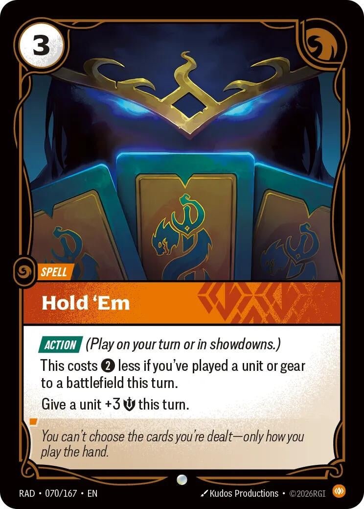 Image for Hold 'Em [070/167] (RAD) - Riftbound: League of Legends Trading Card Game