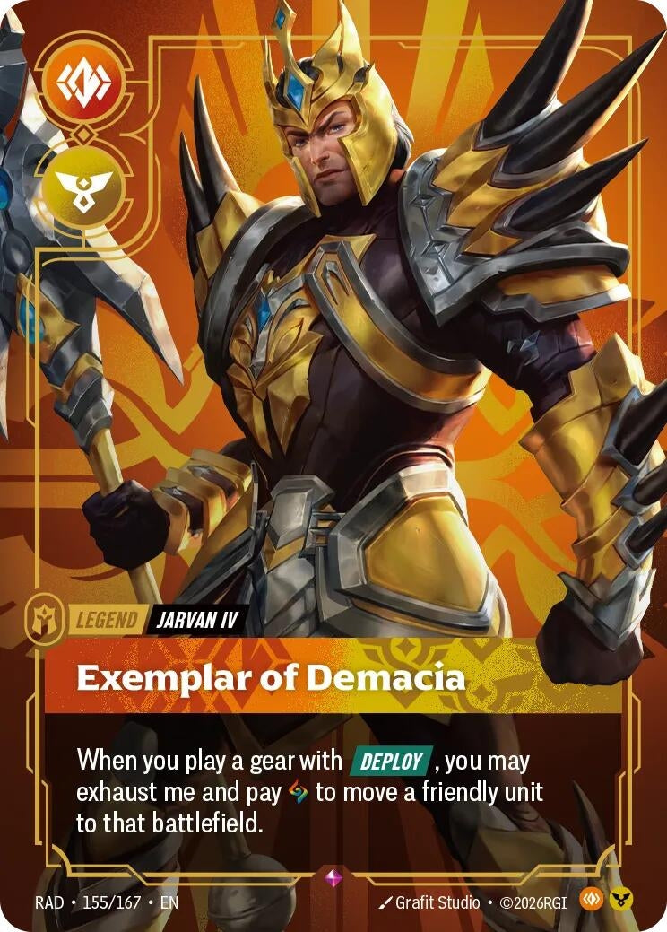 Image for Jarvan IV, Exemplar of Demacia [155/167] (RAD) - Riftbound: League of Legends Trading Card Game