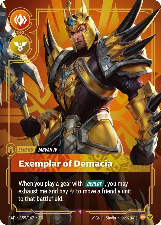 Image for Jarvan IV, Exemplar of Demacia [155/167] (RAD) - Riftbound: League of Legends Trading Card Game