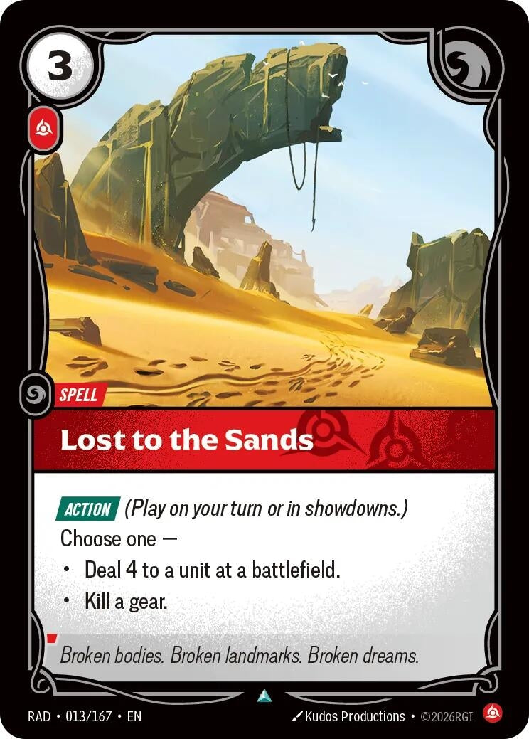 Image for Lost to the Sands [013/167] (RAD) - Riftbound: League of Legends Trading Card Game