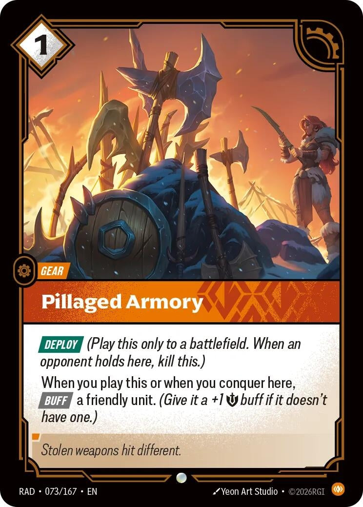 Image for Pillaged Armory [073/167] (RAD) - Riftbound: League of Legends Trading Card Game