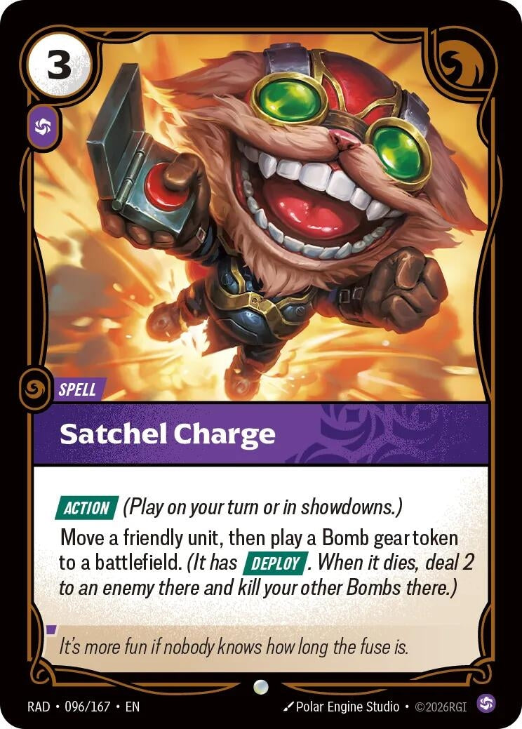 Image for Satchel Charge [096/167] (RAD) - Riftbound: League of Legends Trading Card Game