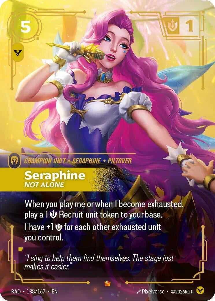 Image for Seraphine, Not Alone [138/167] (RAD) - Riftbound: League of Legends Trading Card Game
