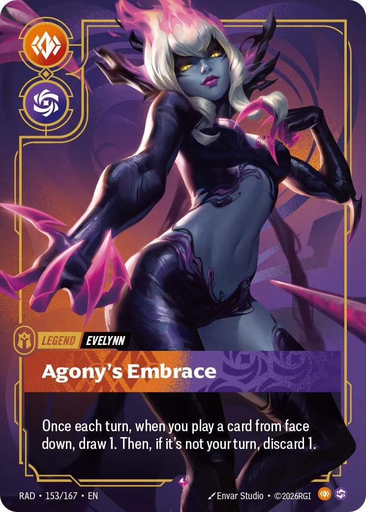 Image for Evelynn, Agony's Embrace [153/167] (RAD) - Riftbound: League of Legends Trading Card Game
