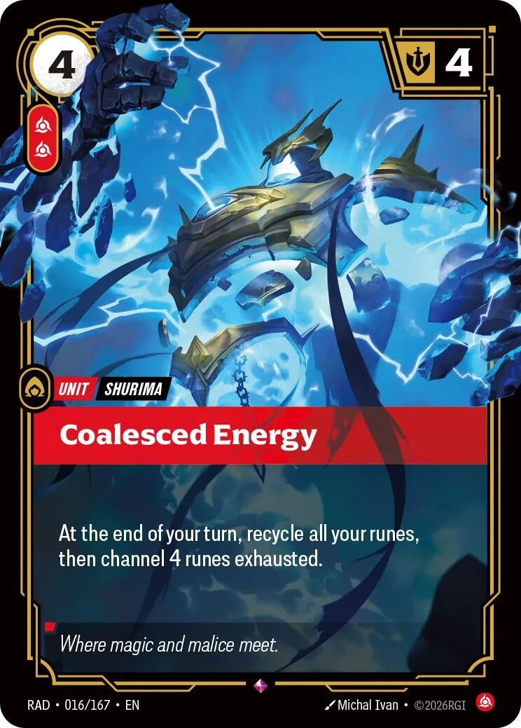 Image for Coalesced Energy [016/167] (RAD) - Riftbound: League of Legends Trading Card Game