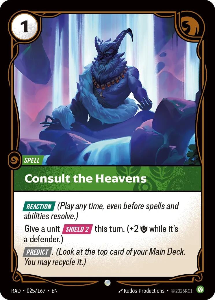 Image for Consult the Heavens [025/167] (RAD) - Riftbound: League of Legends Trading Card Game