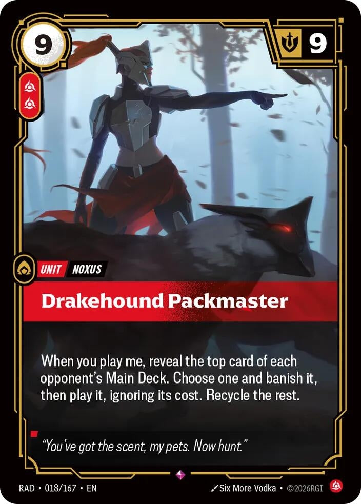 Image for Drakehound Packmaster [018/167] (RAD) - Riftbound: League of Legends Trading Card Game