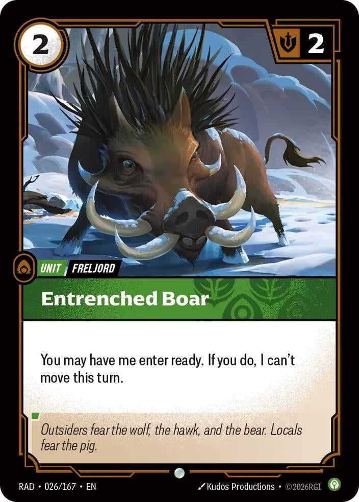 Image for Entrenched Boar [026/167] (RAD) - Riftbound: League of Legends Trading Card Game