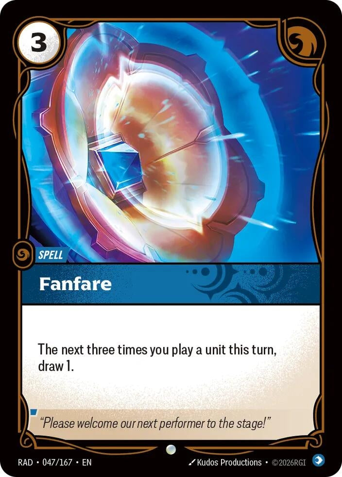 Image for Fanfare [047/167] (RAD) - Riftbound: League of Legends Trading Card Game