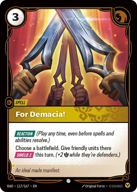 Image for For Demacia! [117/167] (RAD) - Riftbound: League of Legends Trading Card Game