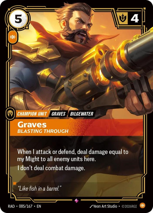 Image for Graves, Blasting Through [085/167] (RAD) - Riftbound: League of Legends Trading Card Game
