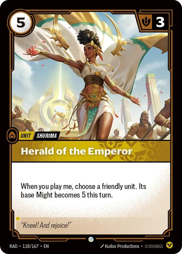 Image for Herald of the Emperor [118/167] (RAD) - Riftbound: League of Legends Trading Card Game