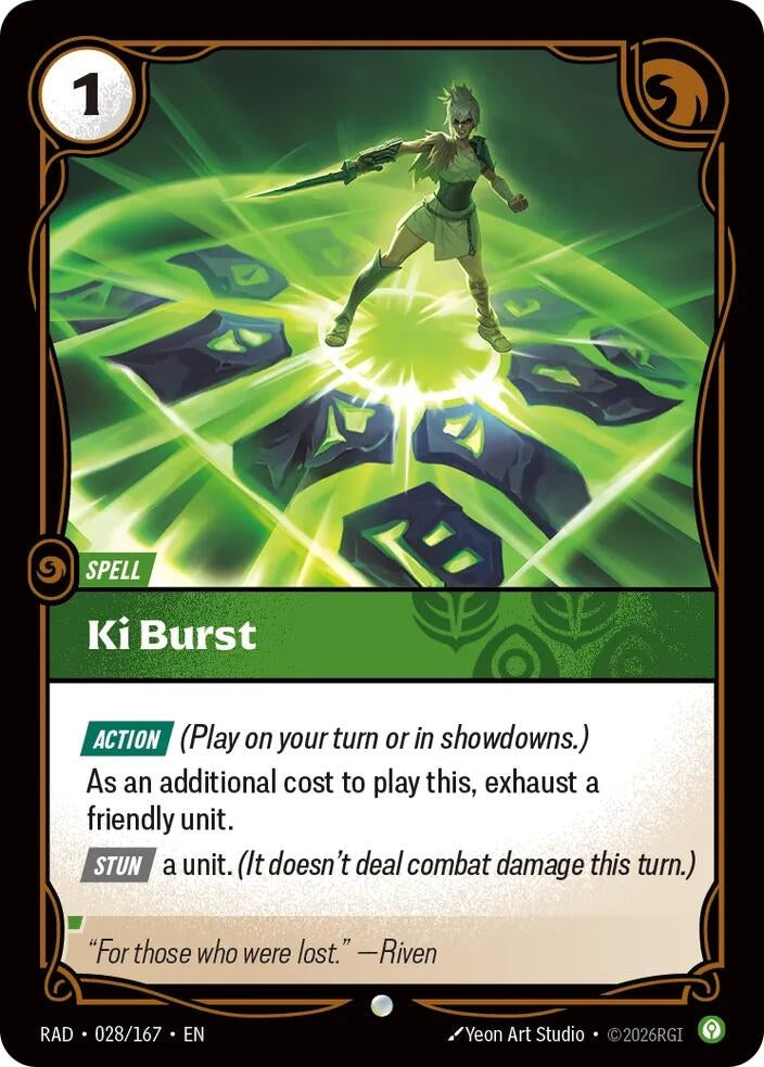 Image for Ki Burst [028/167] (RAD) - Riftbound: League of Legends Trading Card Game