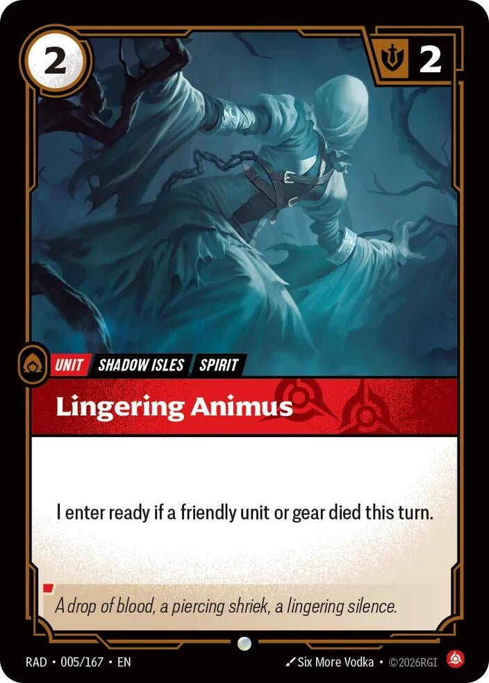Image for Lingering Animus [005/167] (RAD) - Riftbound: League of Legends Trading Card Game