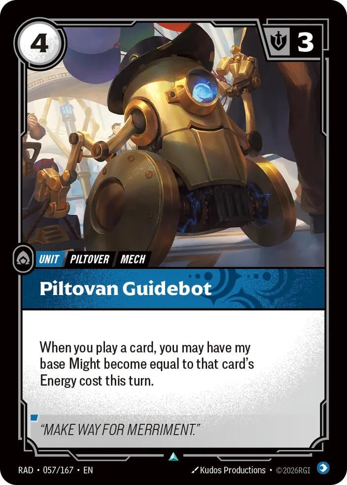 Image for Piltovan Guidebot [057/167] (RAD) - Riftbound: League of Legends Trading Card Game
