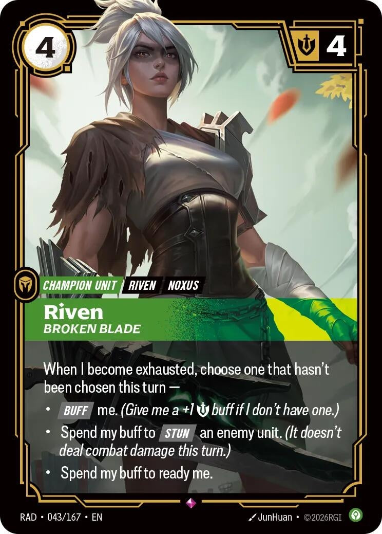 Image for Riven, Broken Blade [043/167] (RAD) - Riftbound: League of Legends Trading Card Game
