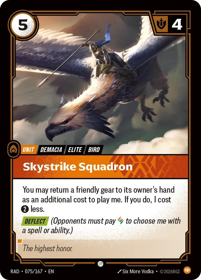 Image for Skystrike Squadron [075/167] (RAD) - Riftbound: League of Legends Trading Card Game