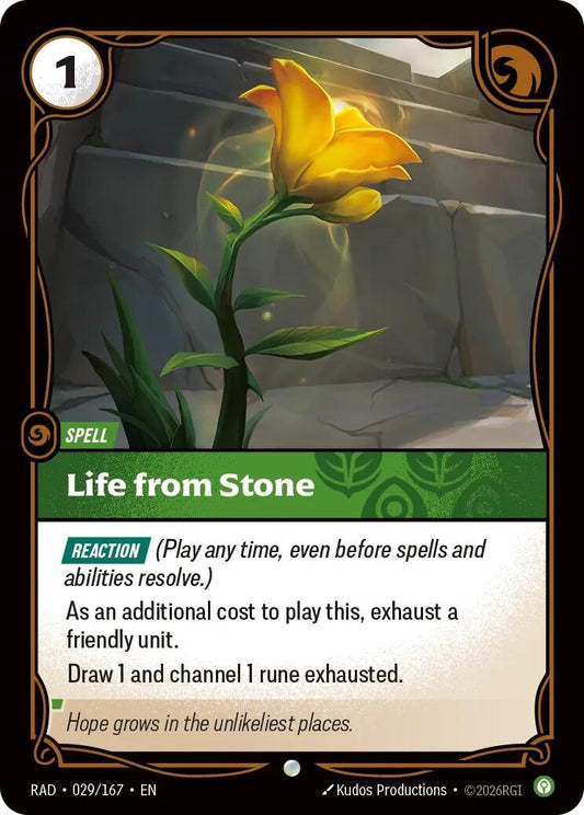 Image for Life from Stone [029/167] (RAD) - Riftbound: League of Legends Trading Card Game