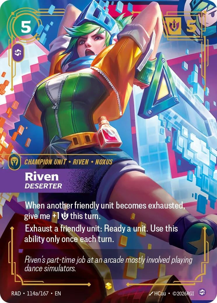 Image for Riven, Deserter (Alternate Art) [114a/167] (RAD) - Riftbound: League of Legends Trading Card Game