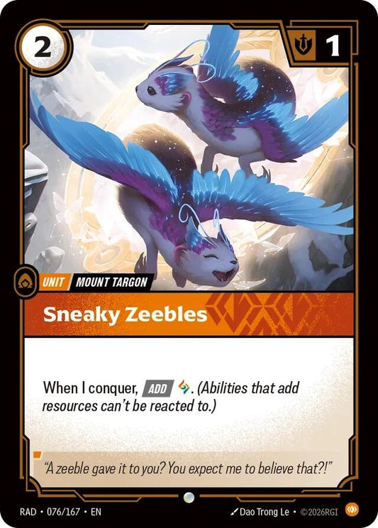 Image for Sneaky Zeebles [076/167] (RAD) - Riftbound: League of Legends Trading Card Game
