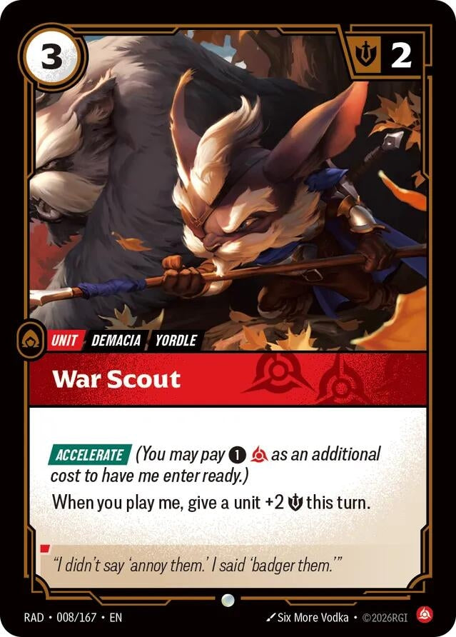 Image for War Scout [008/167] (RAD) - Riftbound: League of Legends Trading Card Game