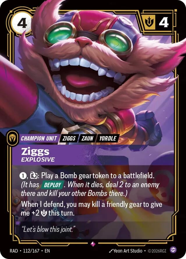 Image for Ziggs, Explosive [112/167] (RAD) - Riftbound: League of Legends Trading Card Game
