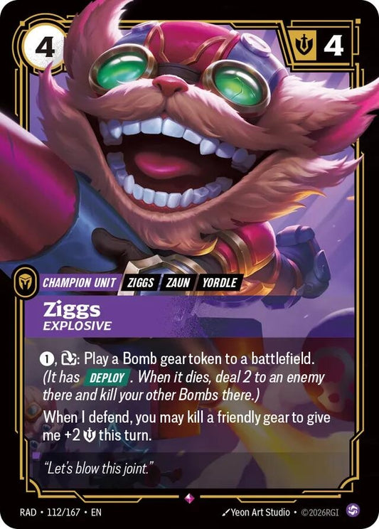 Image for Ziggs, Explosive [112/167] (RAD) - Riftbound: League of Legends Trading Card Game