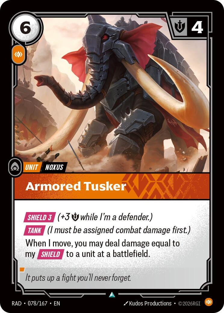 Image for Armored Tusker [078/167] (RAD) - Riftbound: League of Legends Trading Card Game