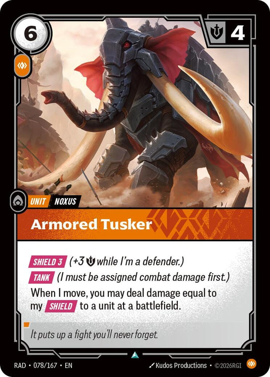 Image for Armored Tusker [078/167] (RAD) - Riftbound: League of Legends Trading Card Game