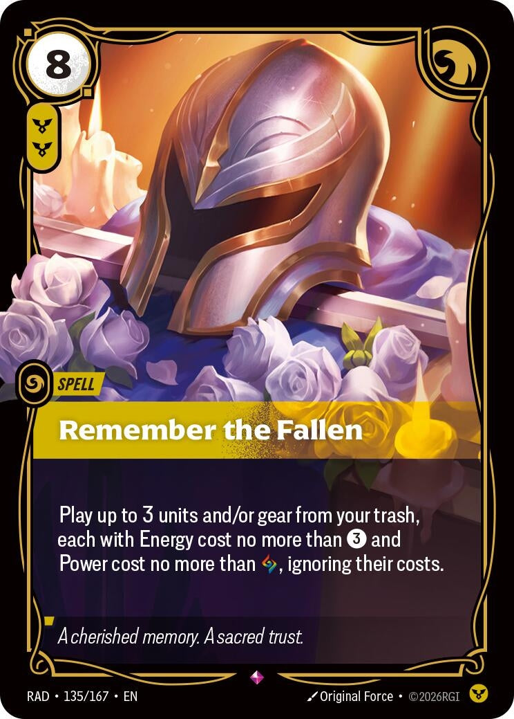 Image for Remember the Fallen [135/167] (RAD) - Riftbound: League of Legends Trading Card Game