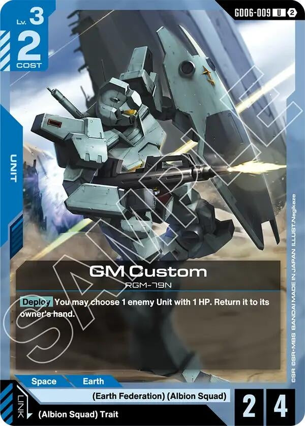 Image for GM Custom [GD06-009] (GD06) - Gundam Card Game
