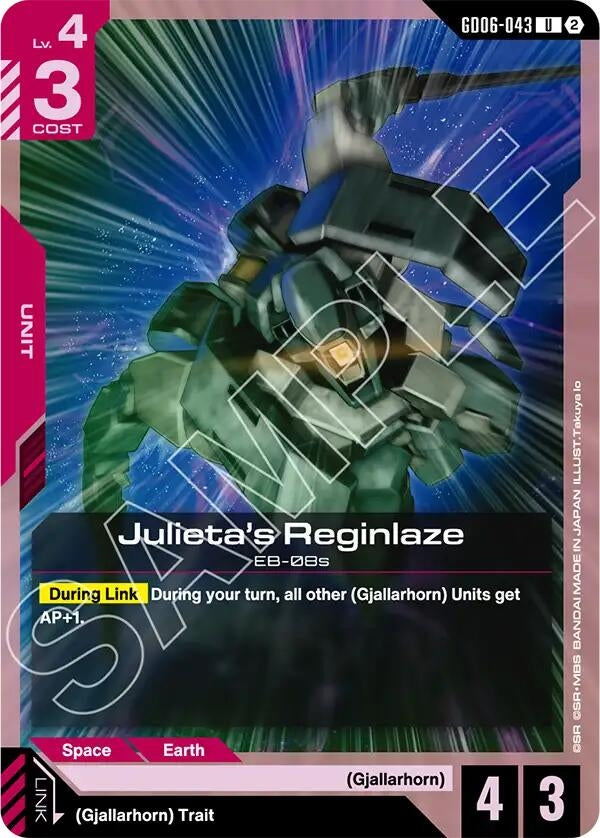 Image for Julieta's Reginlaze [GD06-043] (GD06) - Gundam Card Game