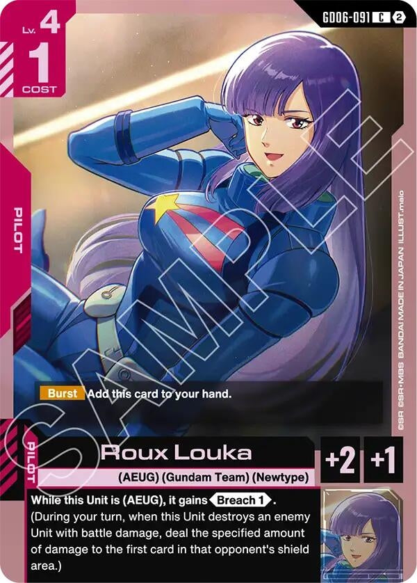 Image for Roux Louka [GD06-091] (GD06) - Gundam Card Game
