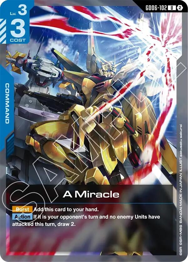 Image for A Miracle [GD06-102] (GD06) - Gundam Card Game