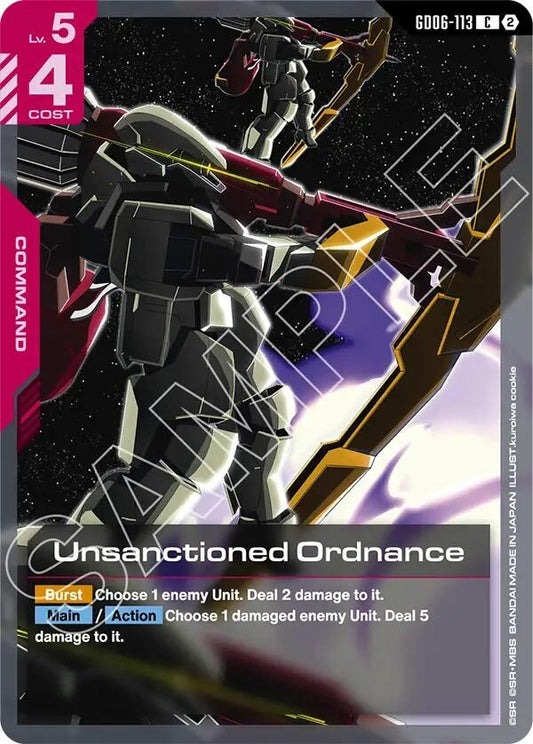 Image for Unsanctioned Ordnance [GD06-113] (GD06) - Gundam Card Game