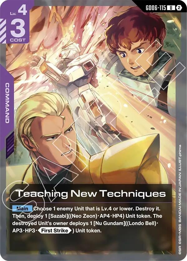 Image for Teaching New Techniques [GD06-115] (GD06) - Gundam Card Game