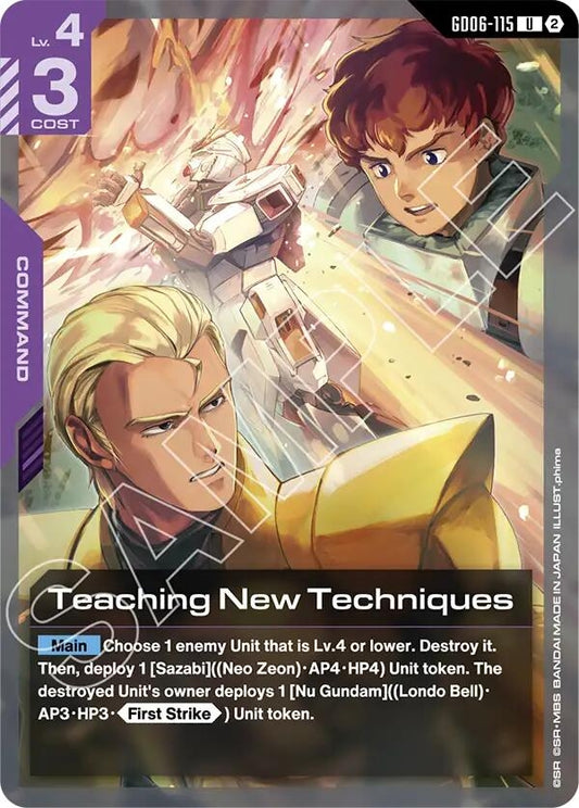 Image for Teaching New Techniques [GD06-115] (GD06) - Gundam Card Game